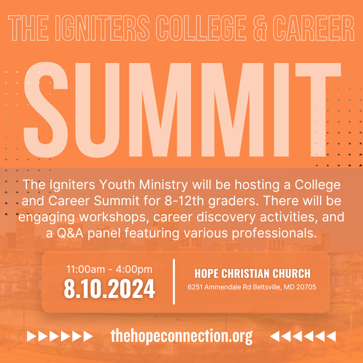 Igniters College and Career Summit

August 10, 2024
