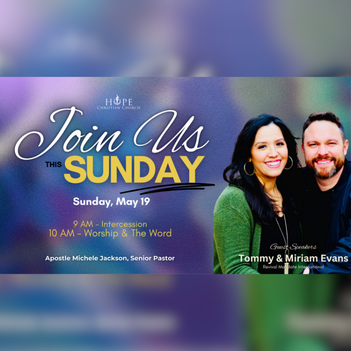 Tom and Miriam Evans | Sunday Worship Experience

May 19 | 10am
