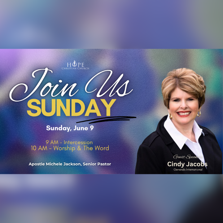 Cindy Jacobs | Sunday Worship Experience

June 9 | 10am
