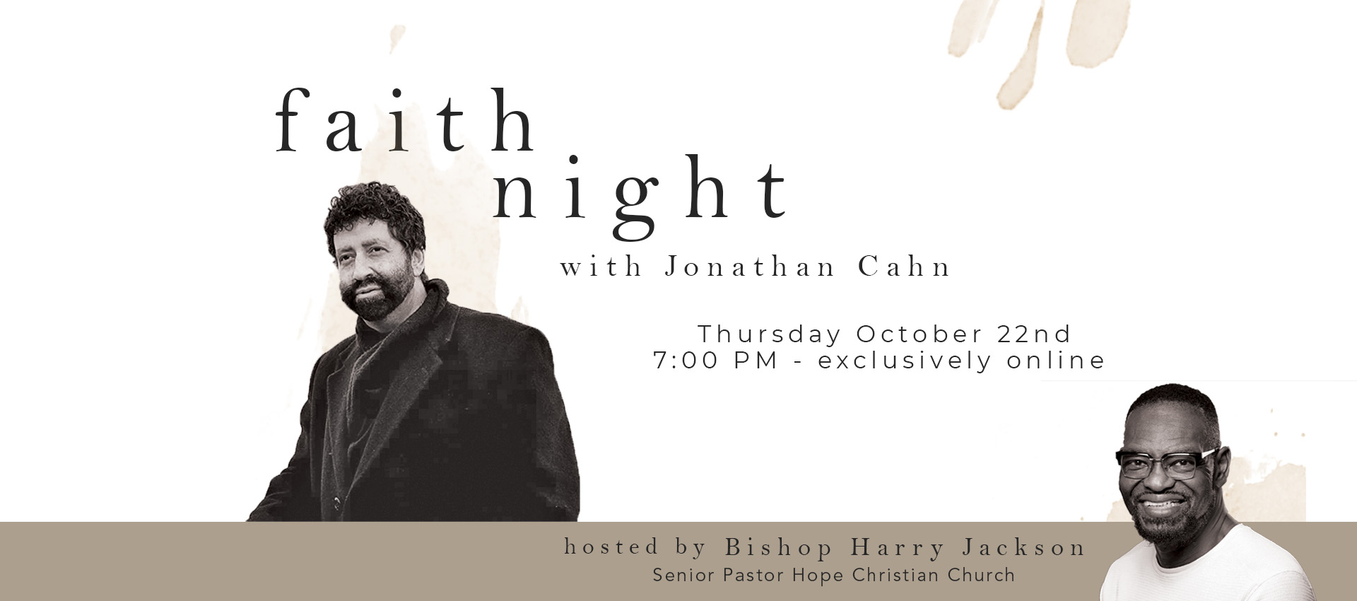 <p>Faith Night with Jonathan Cahn</p>
