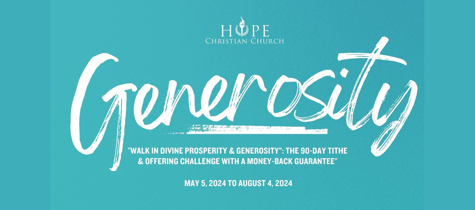 <p><strong>90 Day Tithing Challenge</strong></p>
<p><strong>May 5 - August 4, 2024</strong></p>